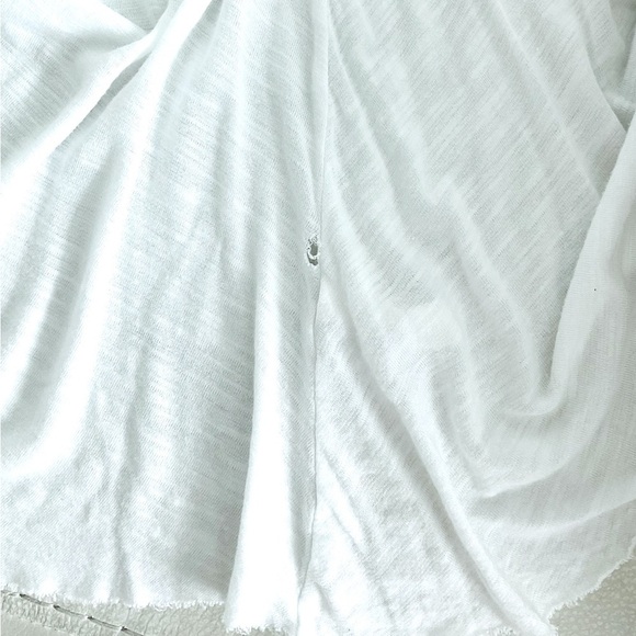 Elan Womens Large White Beach Semi Sheer Asymmetrical Tank Boho - Picture 4 of 4